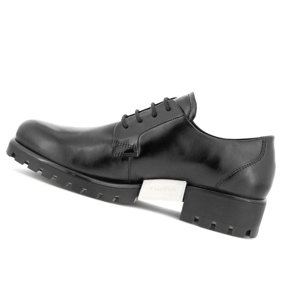 Women's Ecco Modtray Tie Dress Shoes Black | USA 103FDN